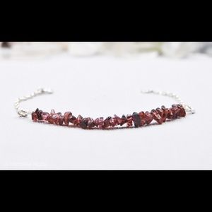 Garnet stone bracelet